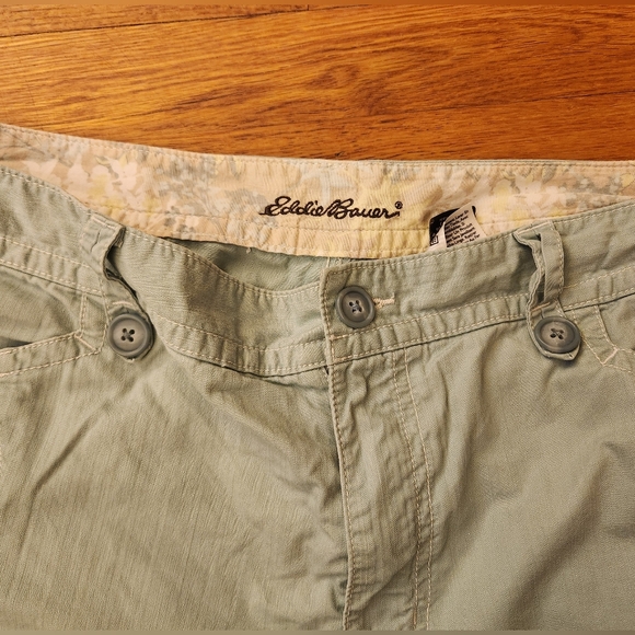 Eddie Bauer Women's Light Blue Turquoise Cargo Pants 100% Cotton Size 18 Tall - Picture 5 of 16